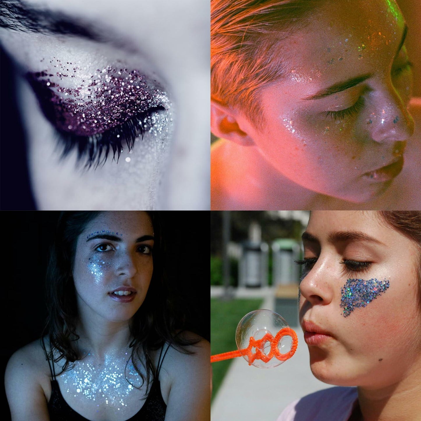 Fluffy Feather Boas with Body Face Glitter Gel Pink Party Favors Decor