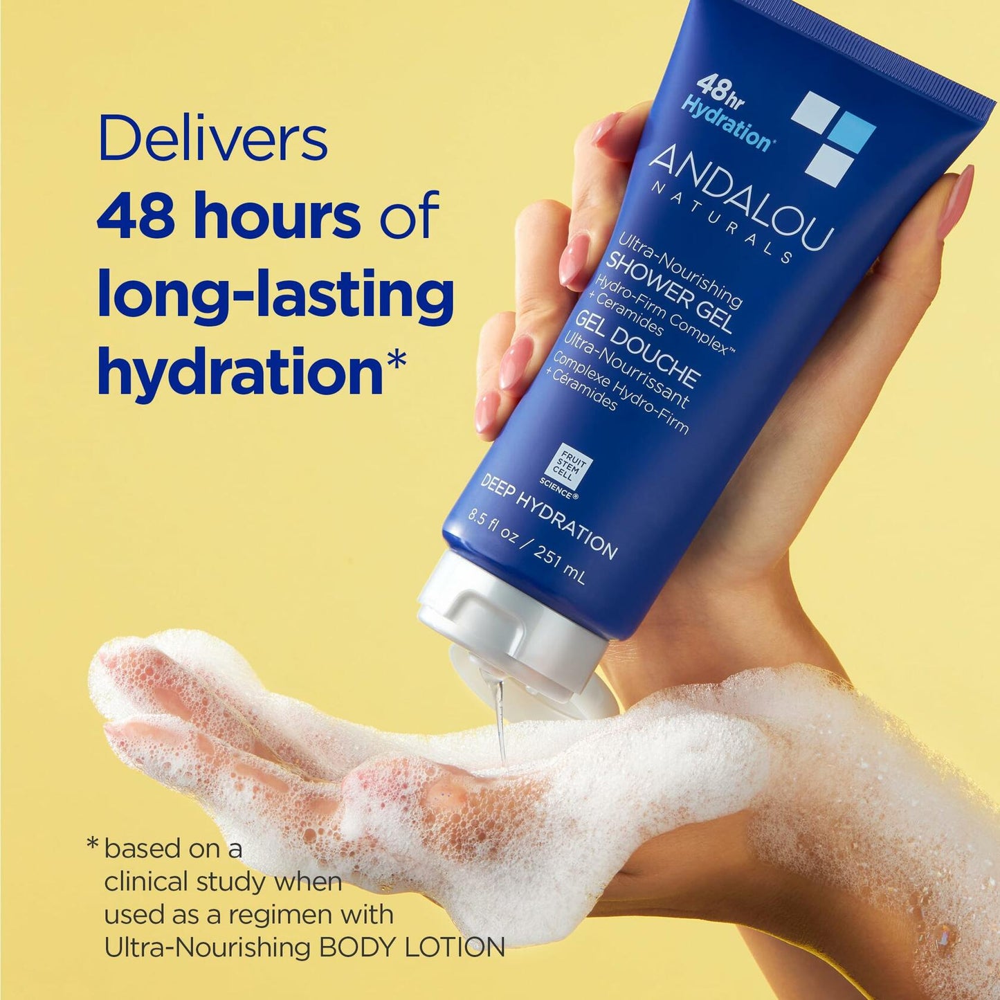 Andalou Naturals Deep Hydration Body Wash with Hyaluronic Acid 8.5 fl oz
