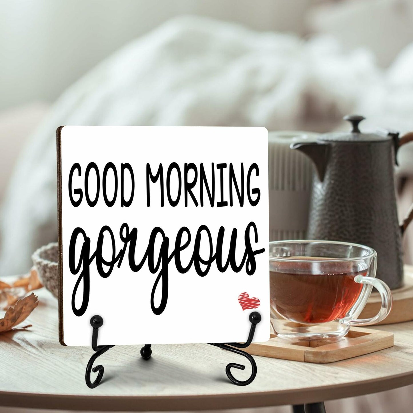 Farmhouse Good Morning Gorgeous Sign Bathroom Decor 5x5 Inches