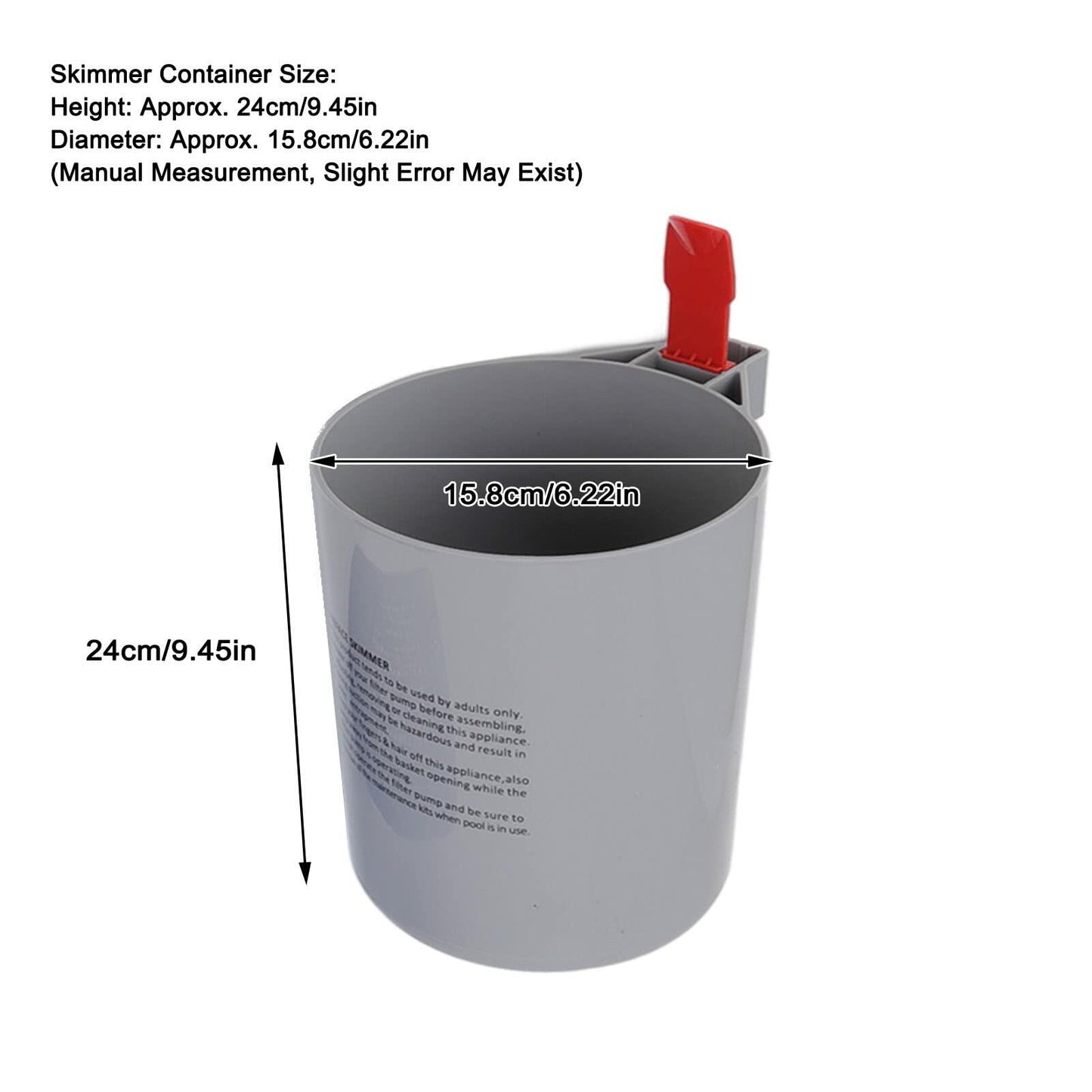 Kuuleyn Above Ground Pool Surface Skimmer Wall Mount Gray Automatic