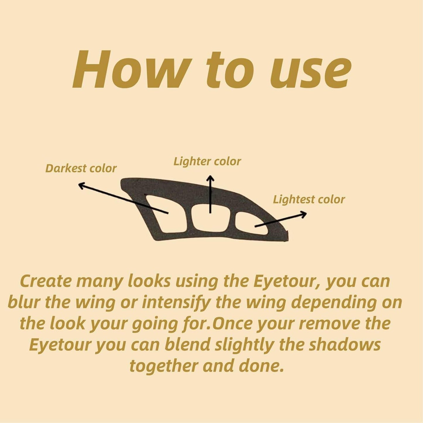 Eyetour Eyeshadow Guide Makeup Template Stencil Tool 2 Pieces