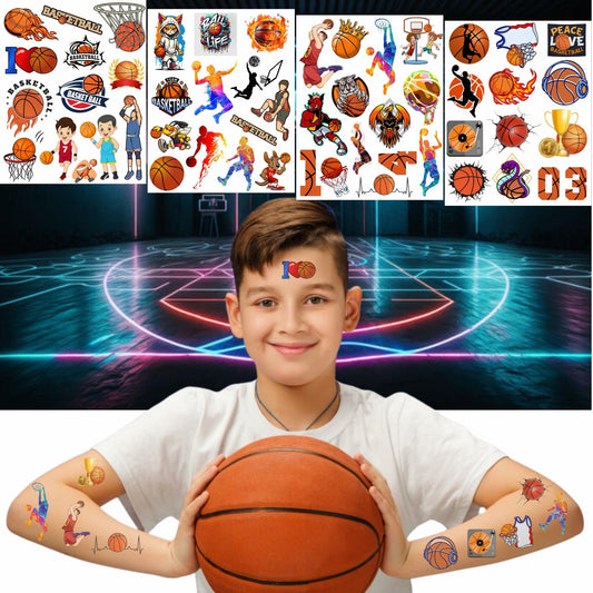 Basketball Temporary Tattoos Party Favors Kids Gift 0.04lb Pack