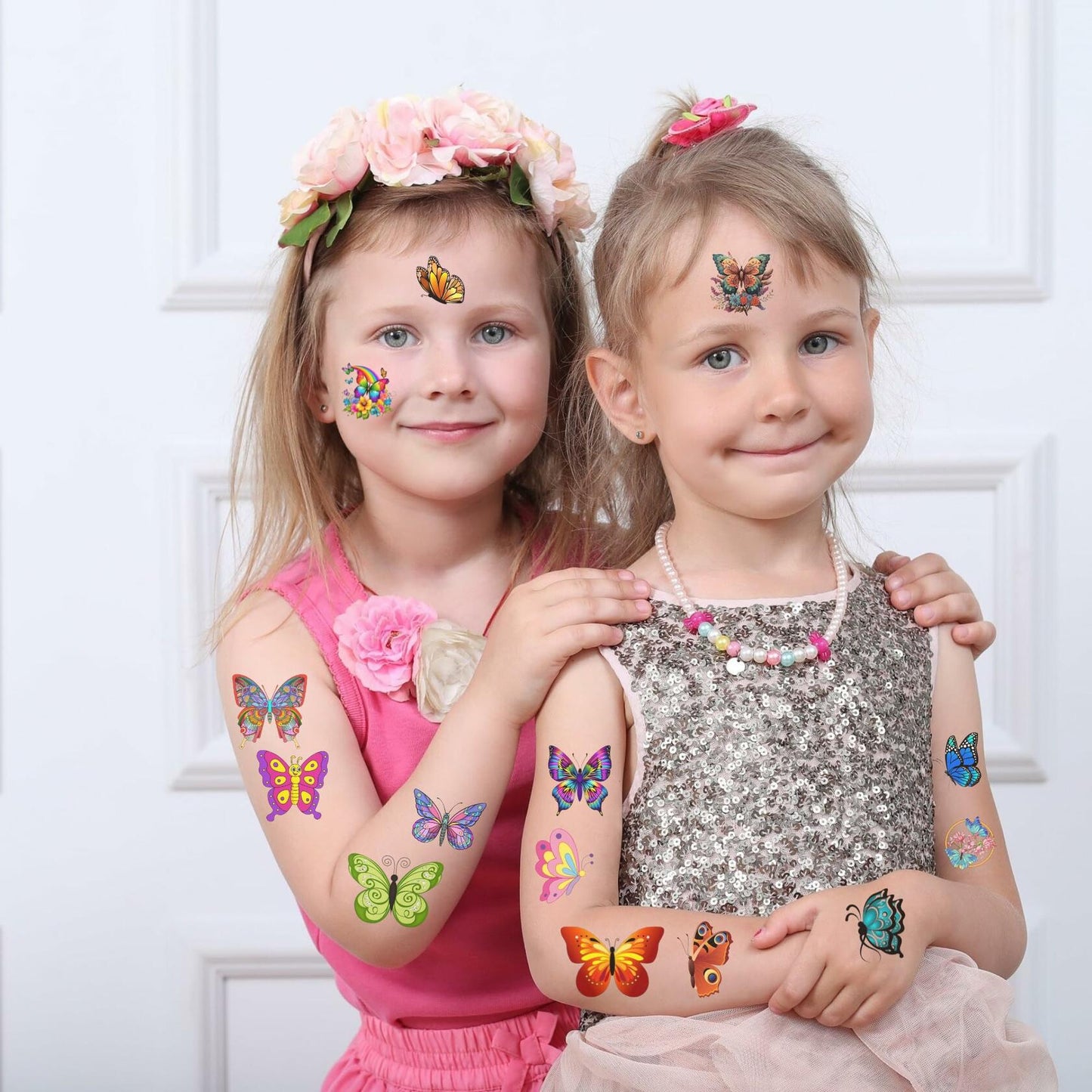 Butterfly Temporary Tattoos 50Pcs Medium Stickers for Women Girls Kids Teens