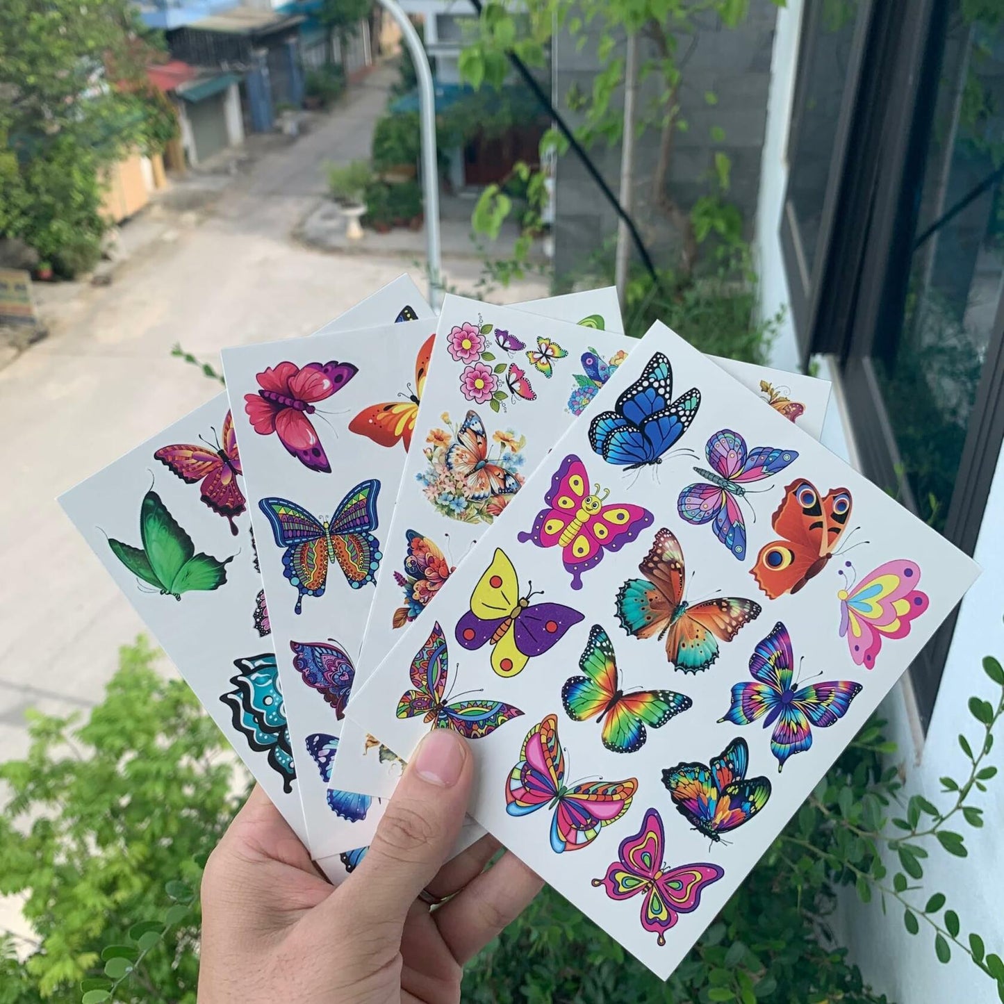 Butterfly Temporary Tattoos 50Pcs Medium Stickers for Women Girls Kids Teens