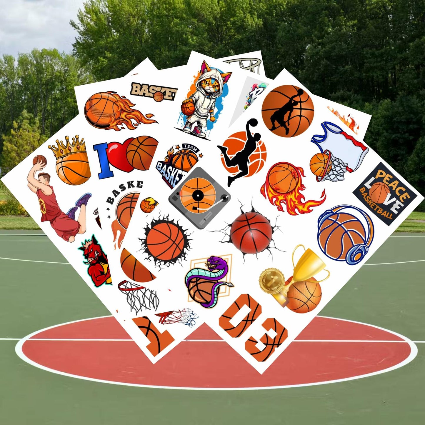 Basketball Temporary Tattoos Party Favors Kids Gift 0.04lb Pack