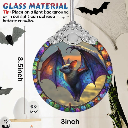 Magic Bat Christmas Stained Glass Ornament Holiday Decoration Unique Gift