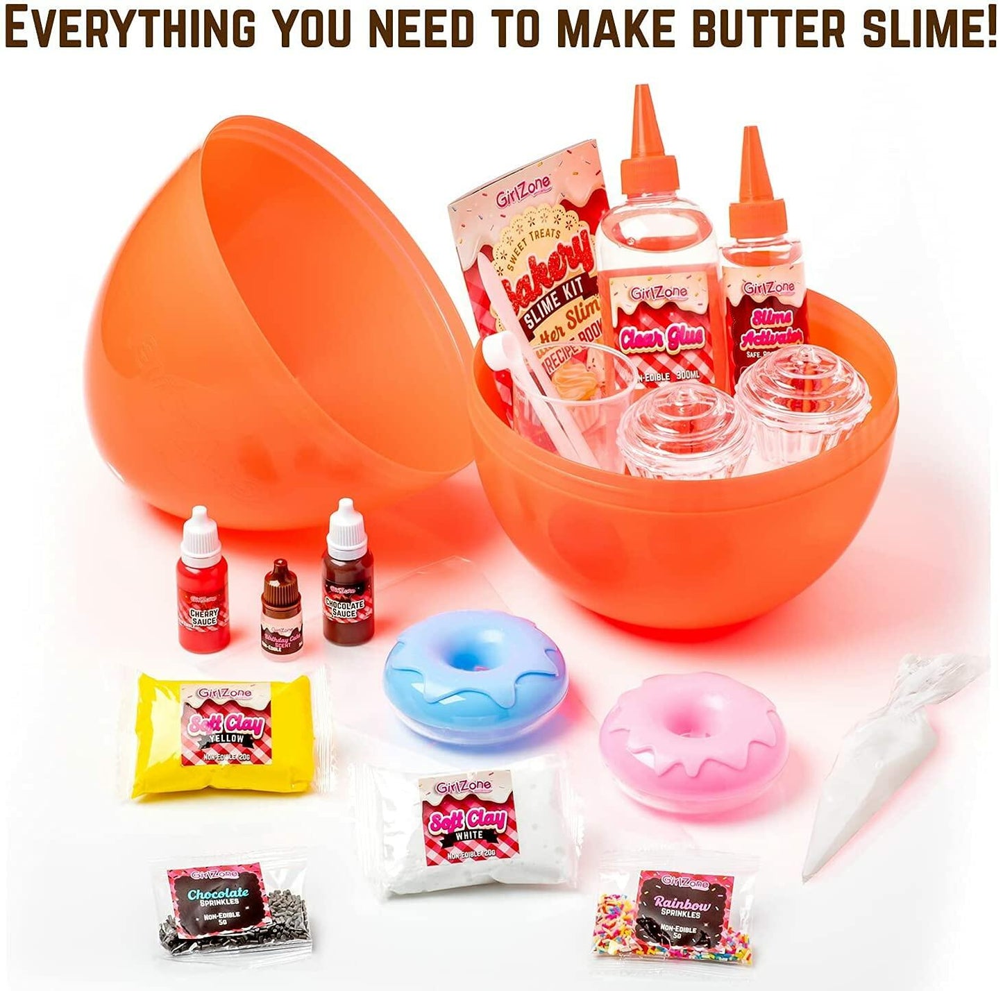 GirlZone Sweet Treats Butter Slime Bakery Kit, Make Cake Scented Slime Fun