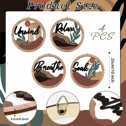 HPNIUB Construction Vehicles Wall Decor 10x10in 4pcs Kids Playroom Art