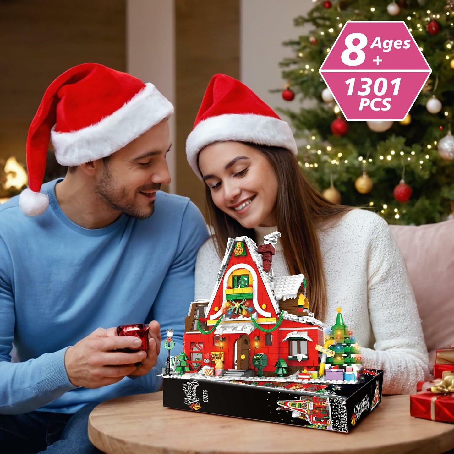 Chodia Gingerbread House Building Block Set Xmas Ornaments 1301 PCS