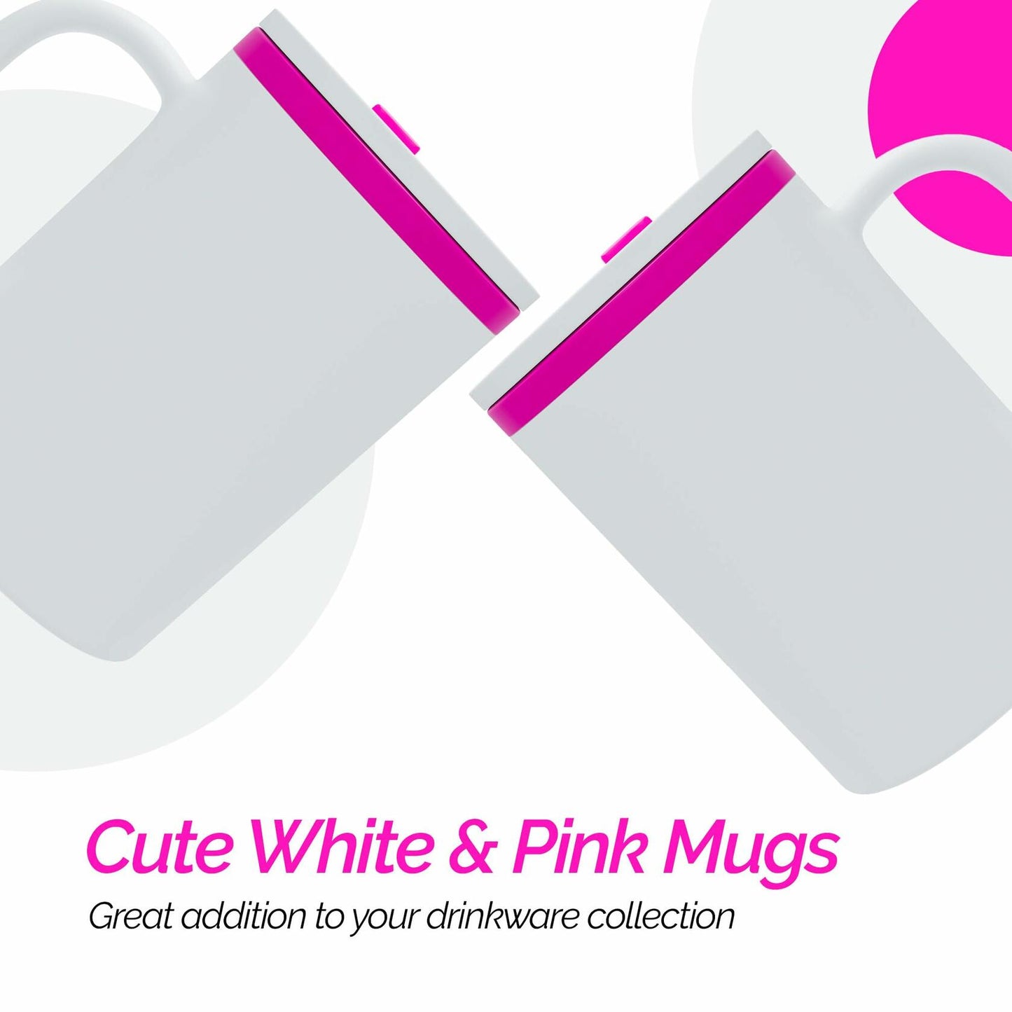Copco Desk Mug 16 oz Double-Wall Insulated Spill-Resistant Pink BPA-Free