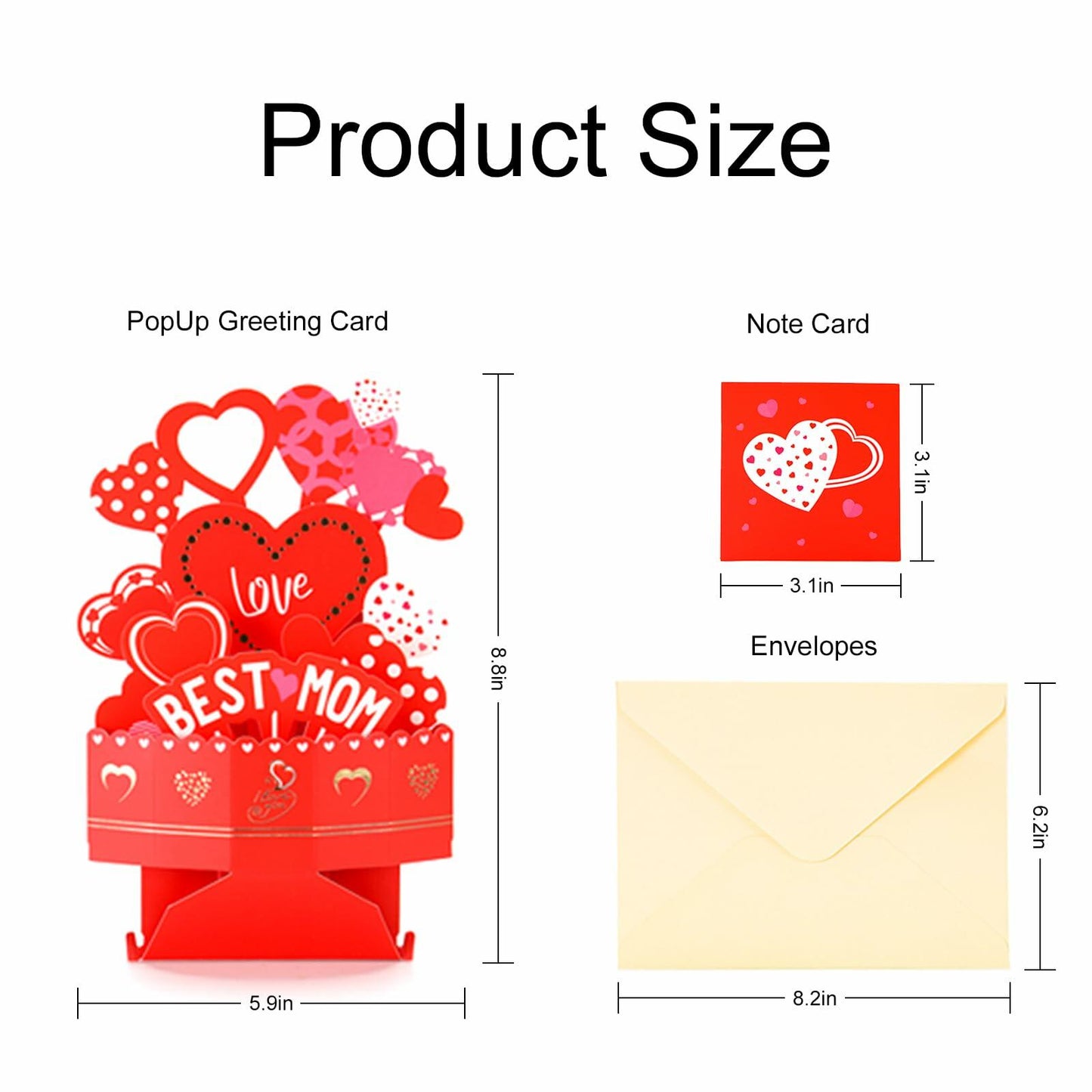 Lmcheny 3D Pop Up Best Mom Birthday Mother's Day Greeting Card