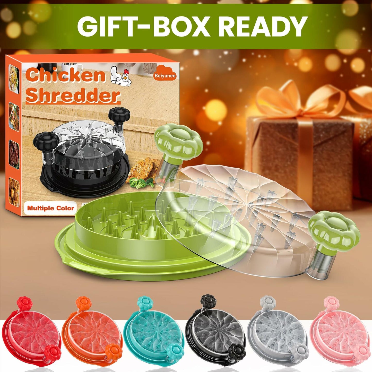 Chicken Shredder Tool Twist Large 10'' Meat Shredder Green BPA Free