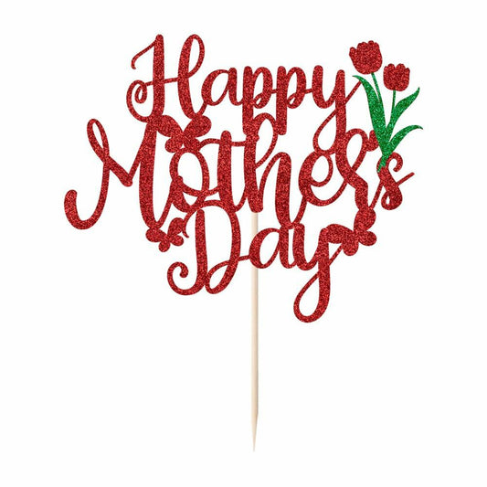 Happy Mother's Day Best Mom Ever Cake Topper Party Decoration