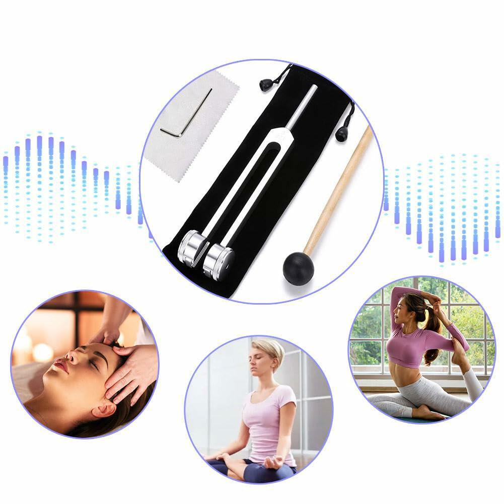Vemise 128 Hz Tuning Fork Set for Healing Chakra Sound Therapy Yoga