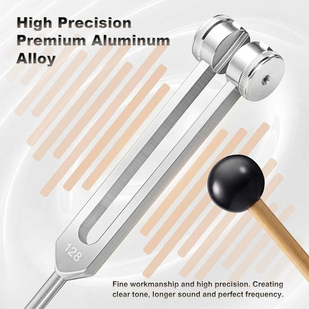Vemise 128 Hz Tuning Fork Set for Healing Chakra Sound Therapy Yoga