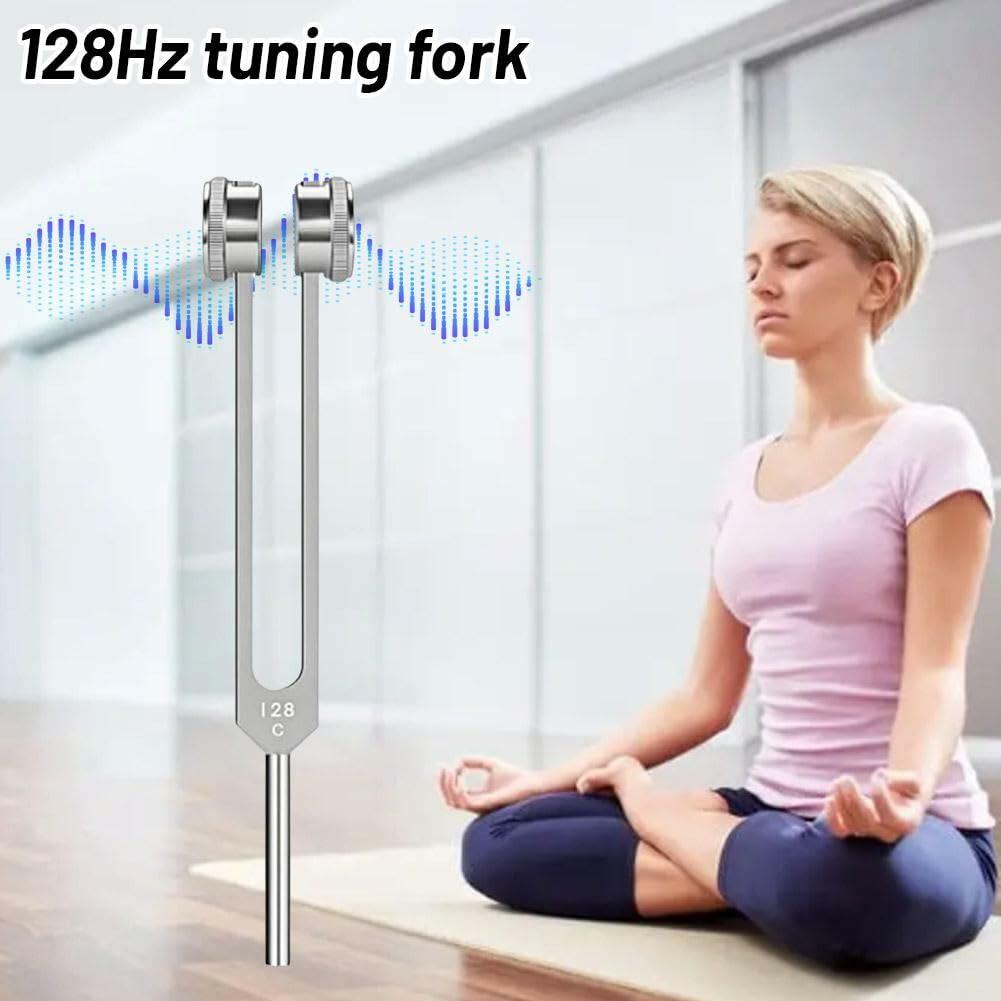 Vemise 128 Hz Tuning Fork Set for Healing Chakra Sound Therapy Yoga