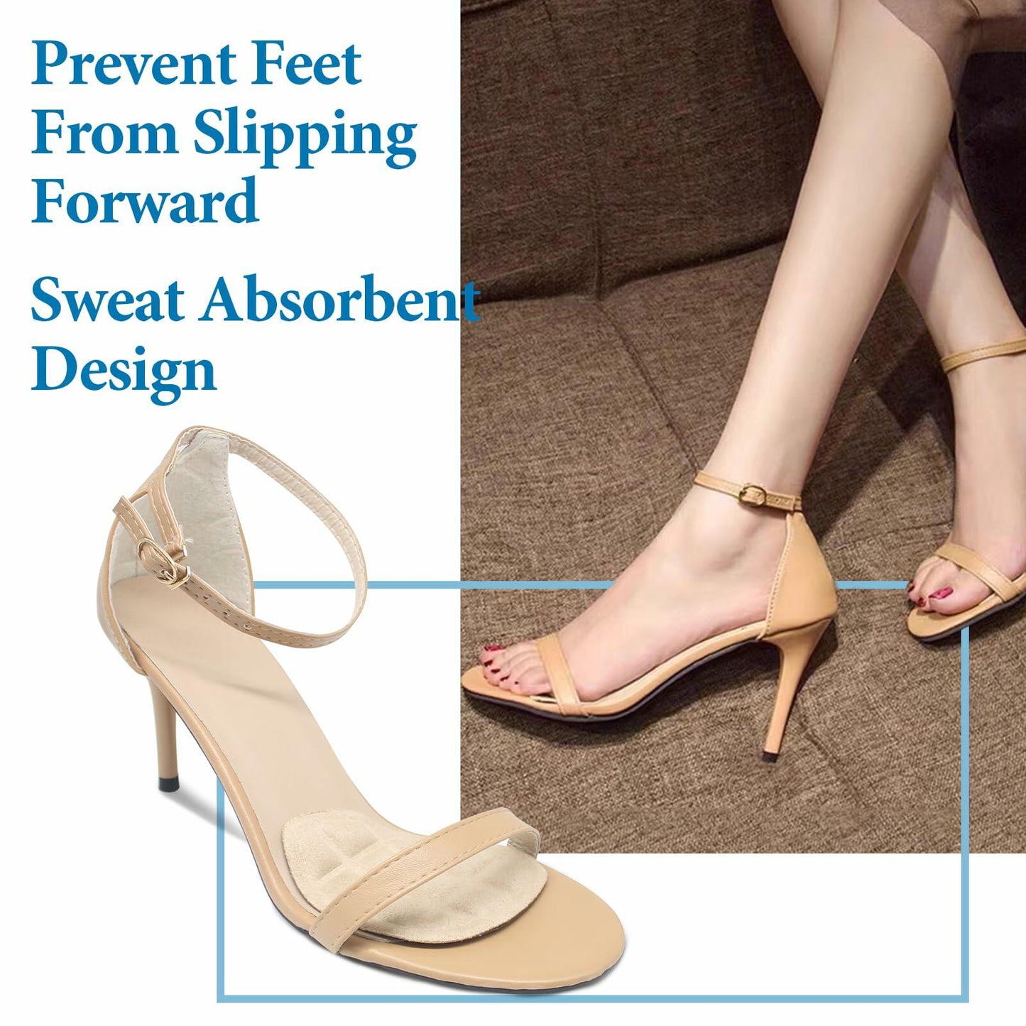 Skyfoot Metatarsal Foot Pads Ball of Foot Cushions Anti Slip 3 Pairs