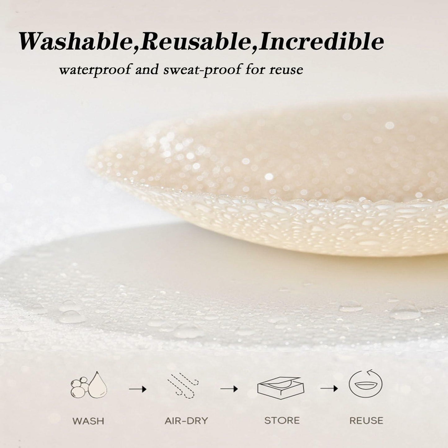 Okeyloge Silicone Nipple Covers Invisible Reusable Medium Caramel 2 Count Size M