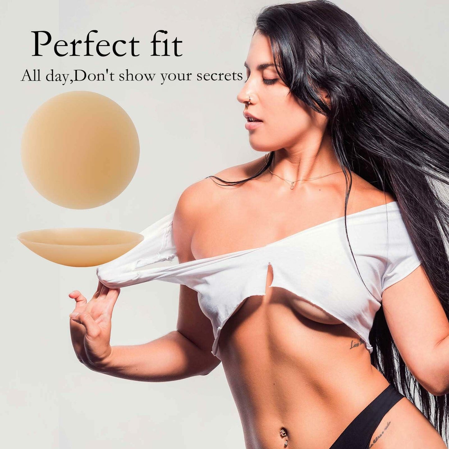 Okeyloge Silicone Nipple Covers Invisible Reusable Medium Caramel 2 Count Size M
