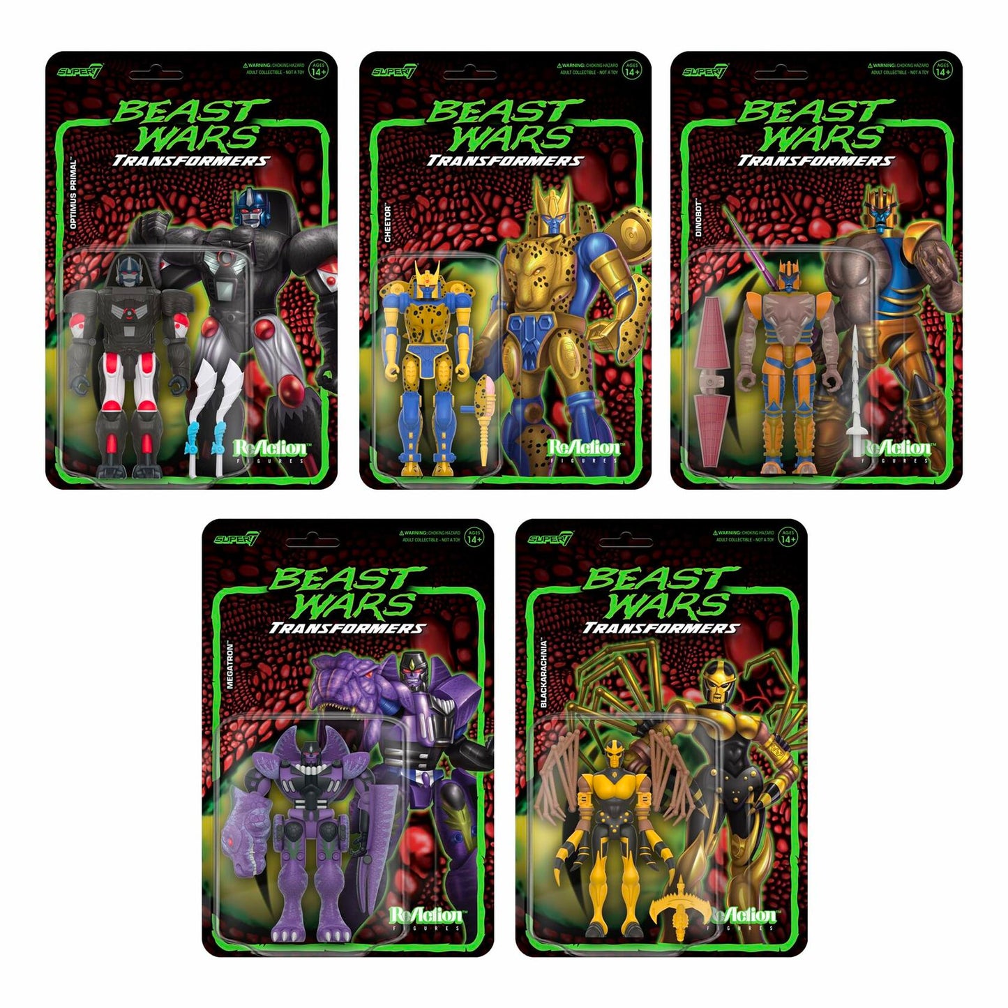 Super7 Transformers Beast Wars Dinobot 4" Action Figure with Accessories