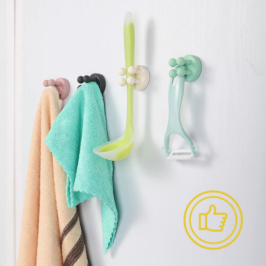 3 Pcs Silicone Toothbrush & Razor Holder Waterproof Self Adhesive Hook