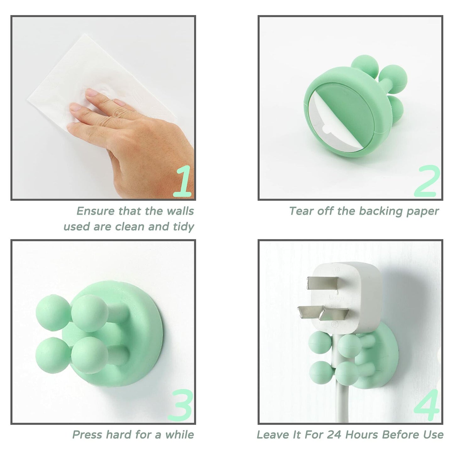 Zayin 3 Pcs Silicone Toothbrush Razor Holder Waterproof Self Adhesive 3.5cm