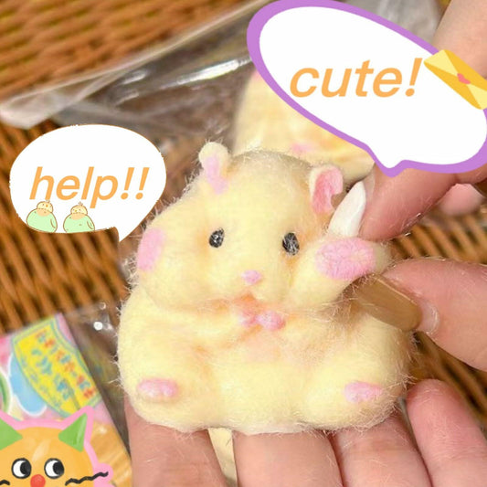 2Pcs Squishy Hamster Stress Relief Squeeze Toys Sensory Kids Gift