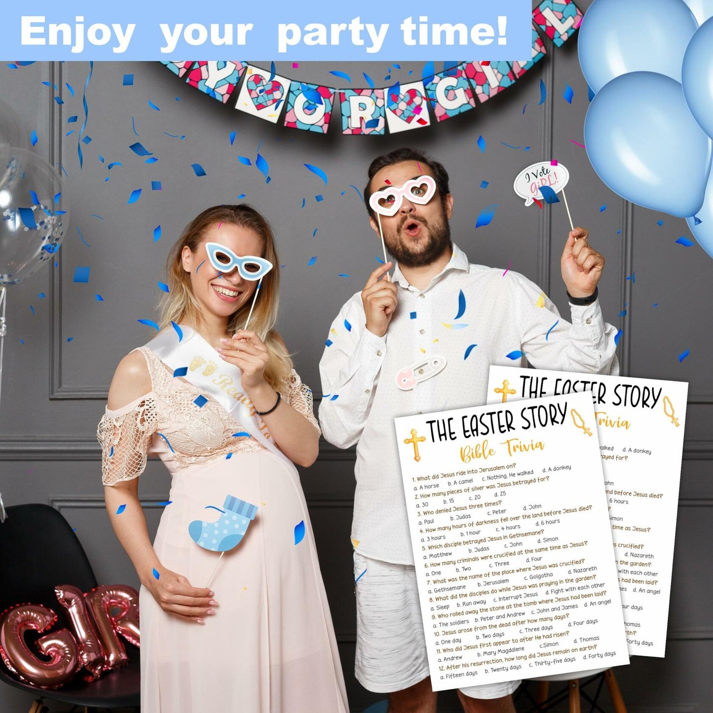 The Easter Story Bible Game Cards Christian Party Game 20 Pcs