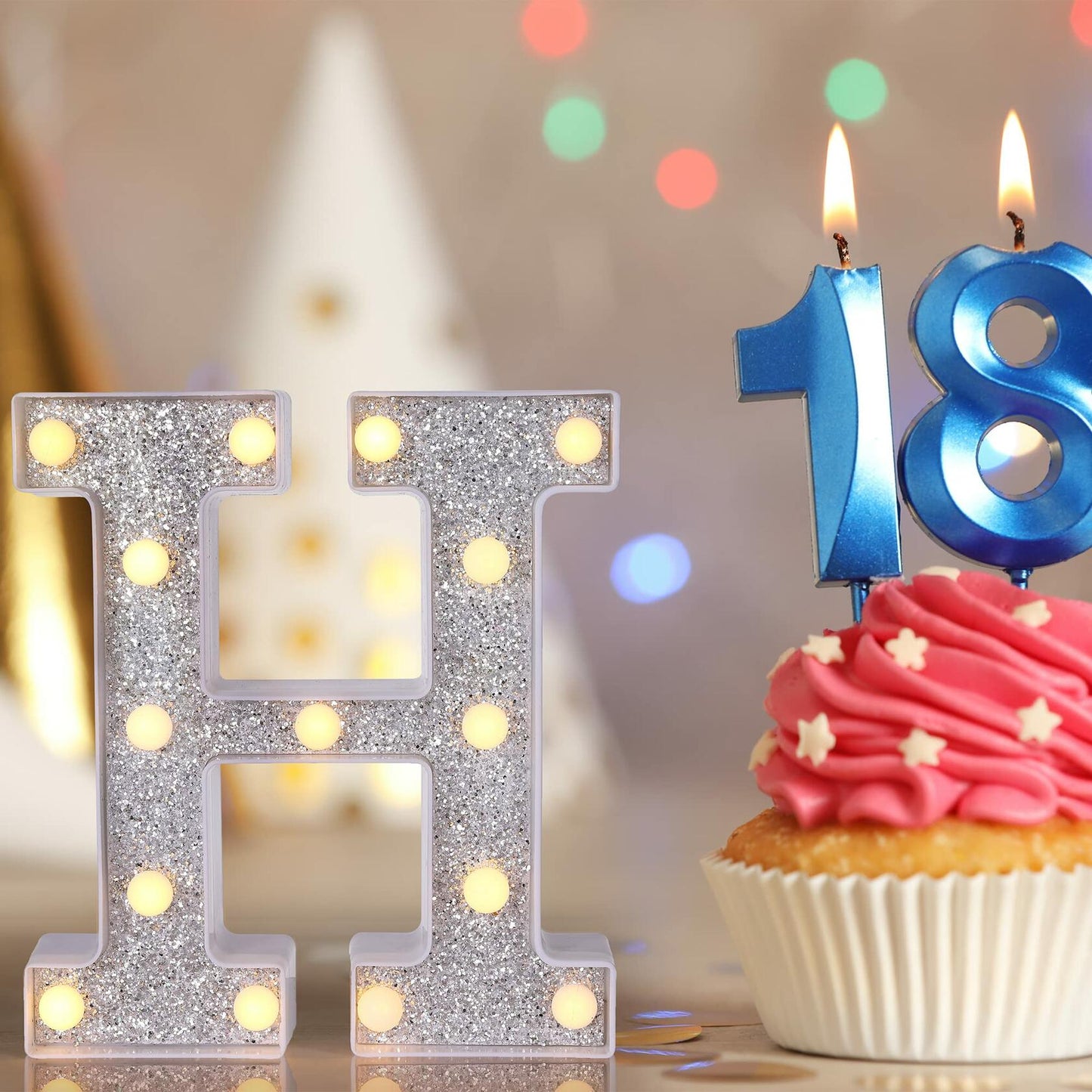 Foaky Silver Light Up Letter X Party Decoration Birthday Christmas Gift