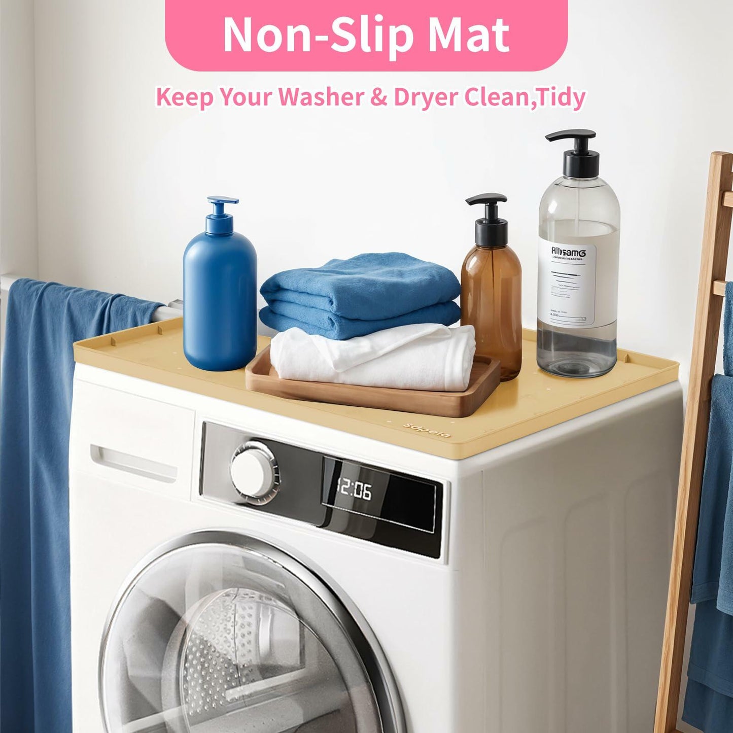 Sdpeia Under Sink Silicone Waterproof Mat Cabinet Liner 25x22