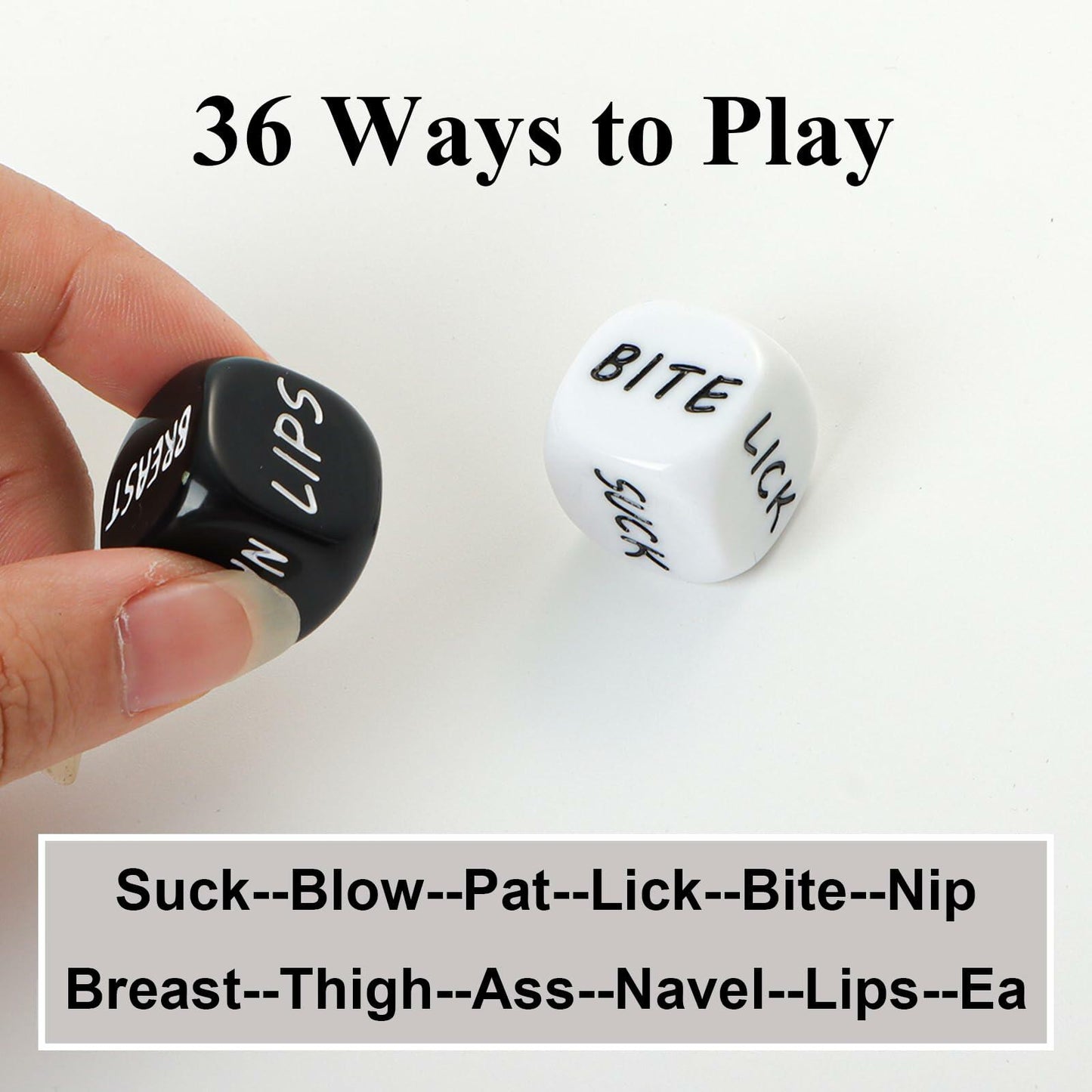 Romantic Naughty Dice Set Couples Game 36 Ways Black+White Anniversary Gift