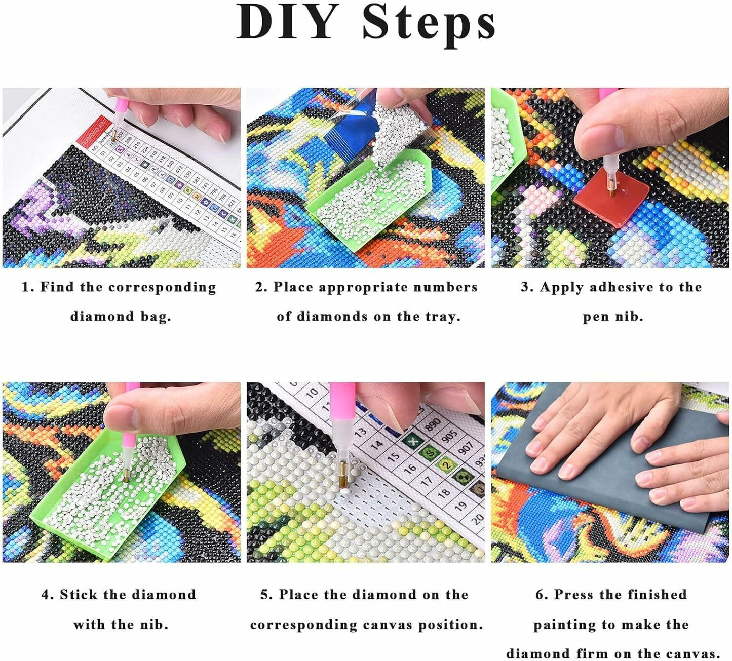 BESTING Diamond Art Kit Chinese Dragon 5D Painting Full Round Drill 5x7 Inch