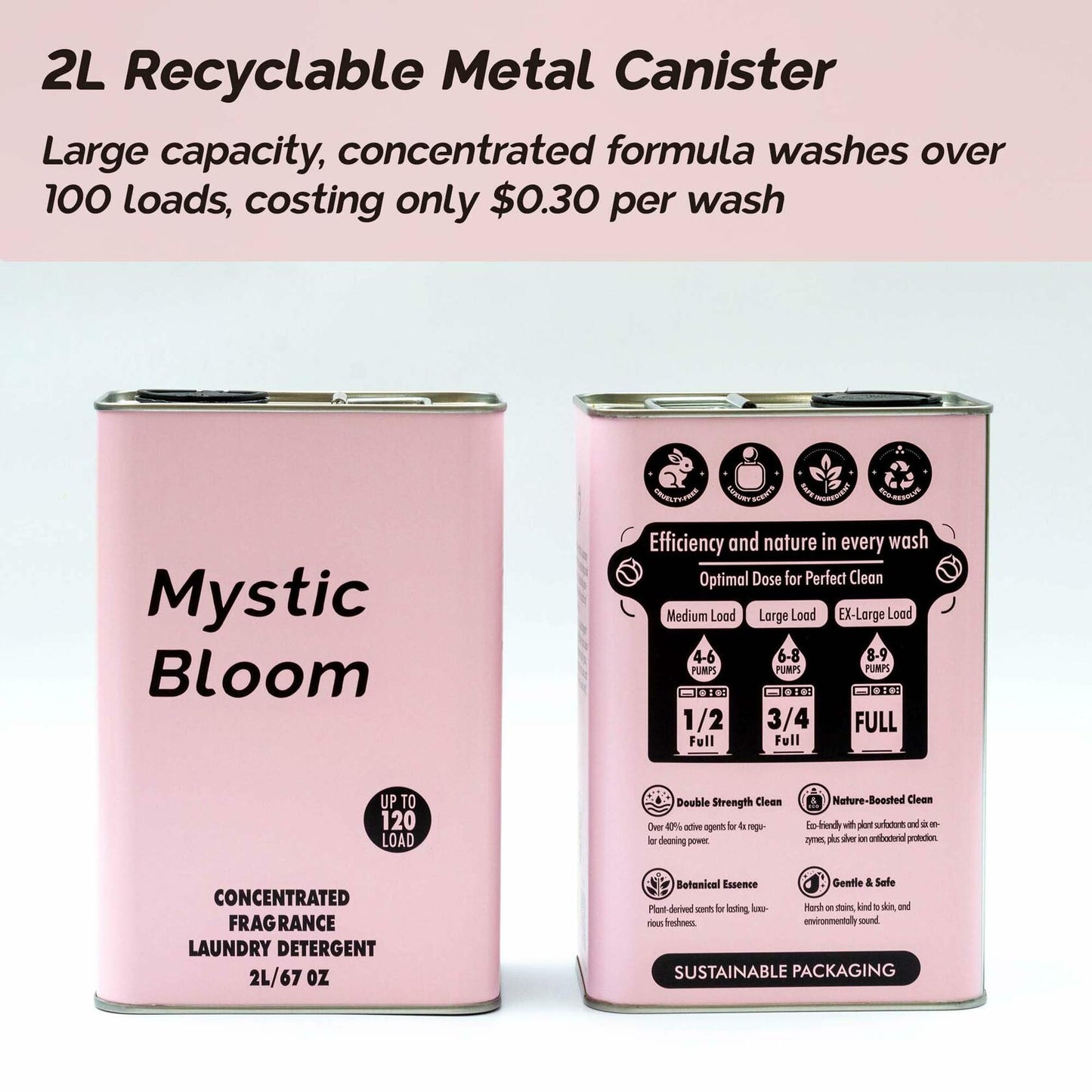 MysticBloom High Efficiency Liquid Laundry Detergent Golden Mirage Eco-Friendly