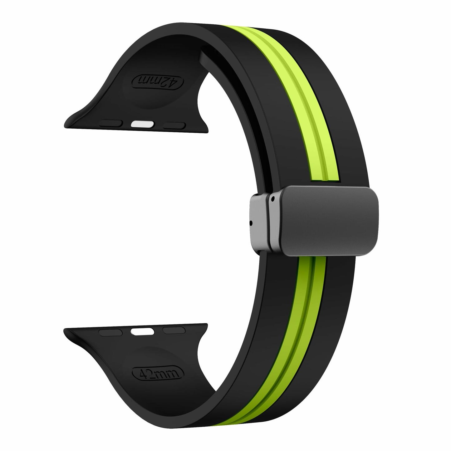 LYSMVIVI Magnetic Silicone Sport Band Compatible Apple Watch 38-49mm Unisex