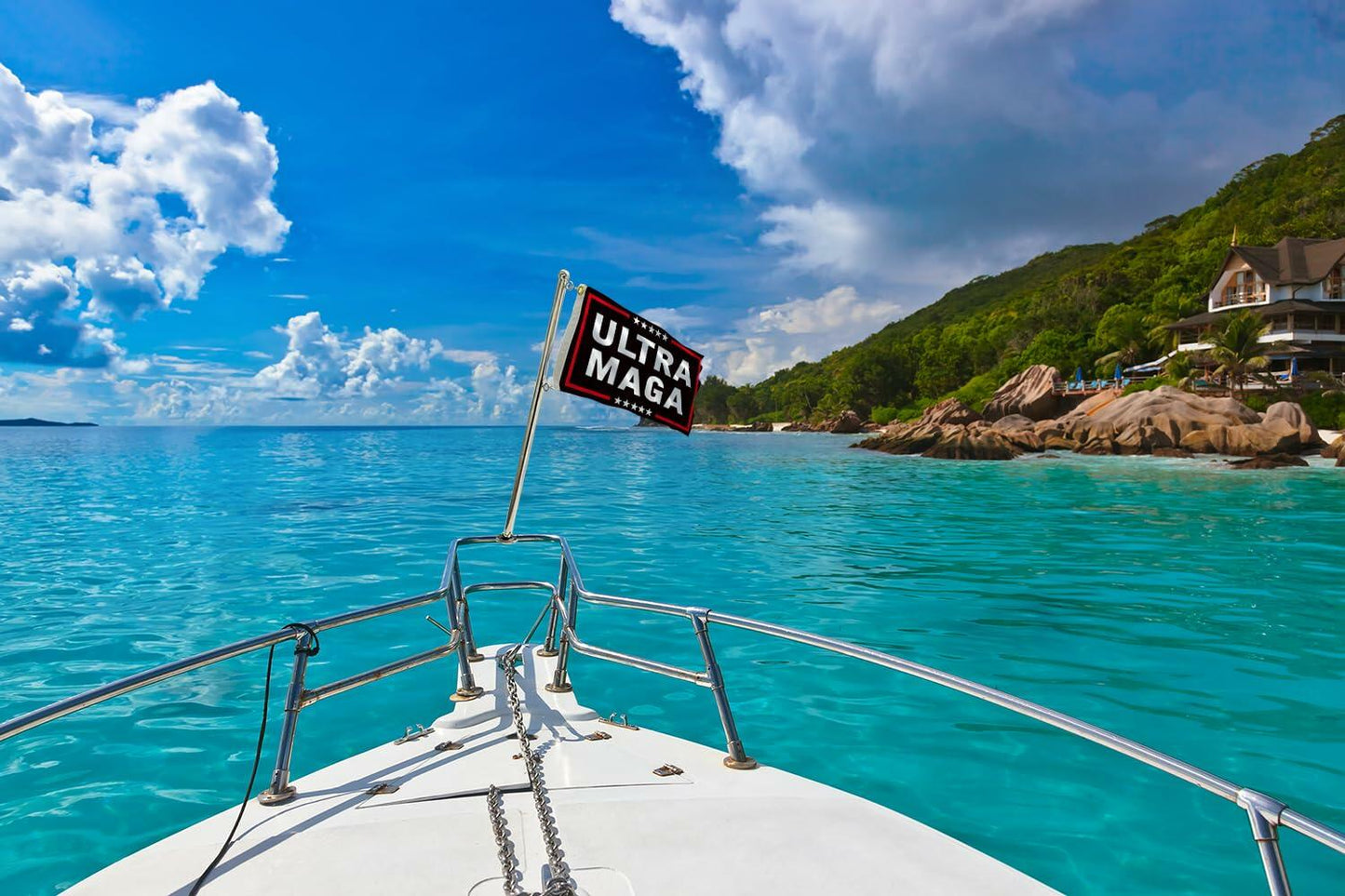 Trump 2024 Ultra MAGA Boat Nautical Flag 12x18in 220D Nylon Vivid Color