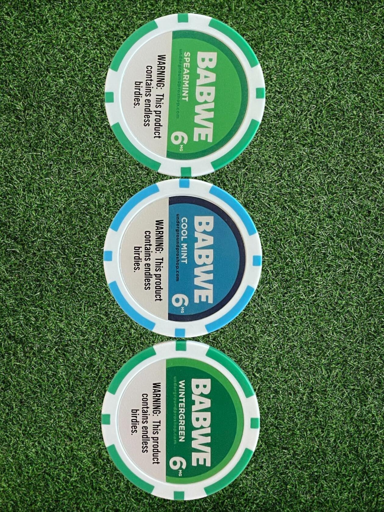 Generic Babwe ZYN Golf Ball Marker Poker Chip Style Cool Mint