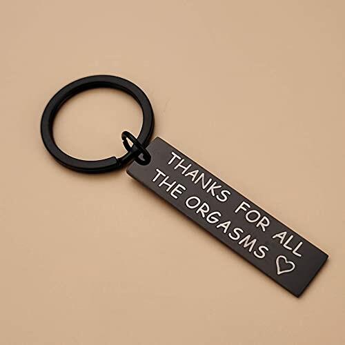 ShiQiao Couples Keychain Gift for Boyfriend Girlfriend Black Keyring