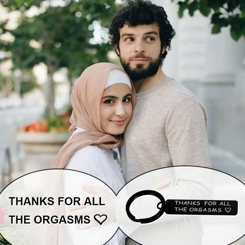 ShiQiao Couples Keychain Gift for Boyfriend Girlfriend Black Keyring