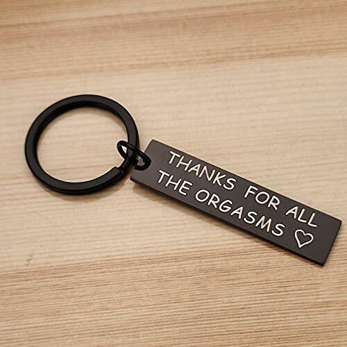 ShiQiao Couples Keychain Gift for Boyfriend Girlfriend Black Keyring