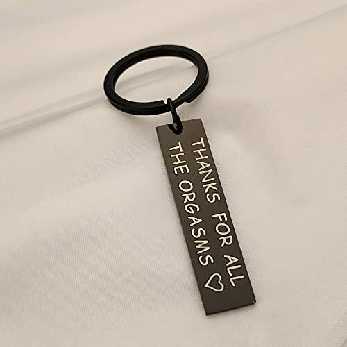 ShiQiao Couples Keychain Gift for Boyfriend Girlfriend Black Keyring