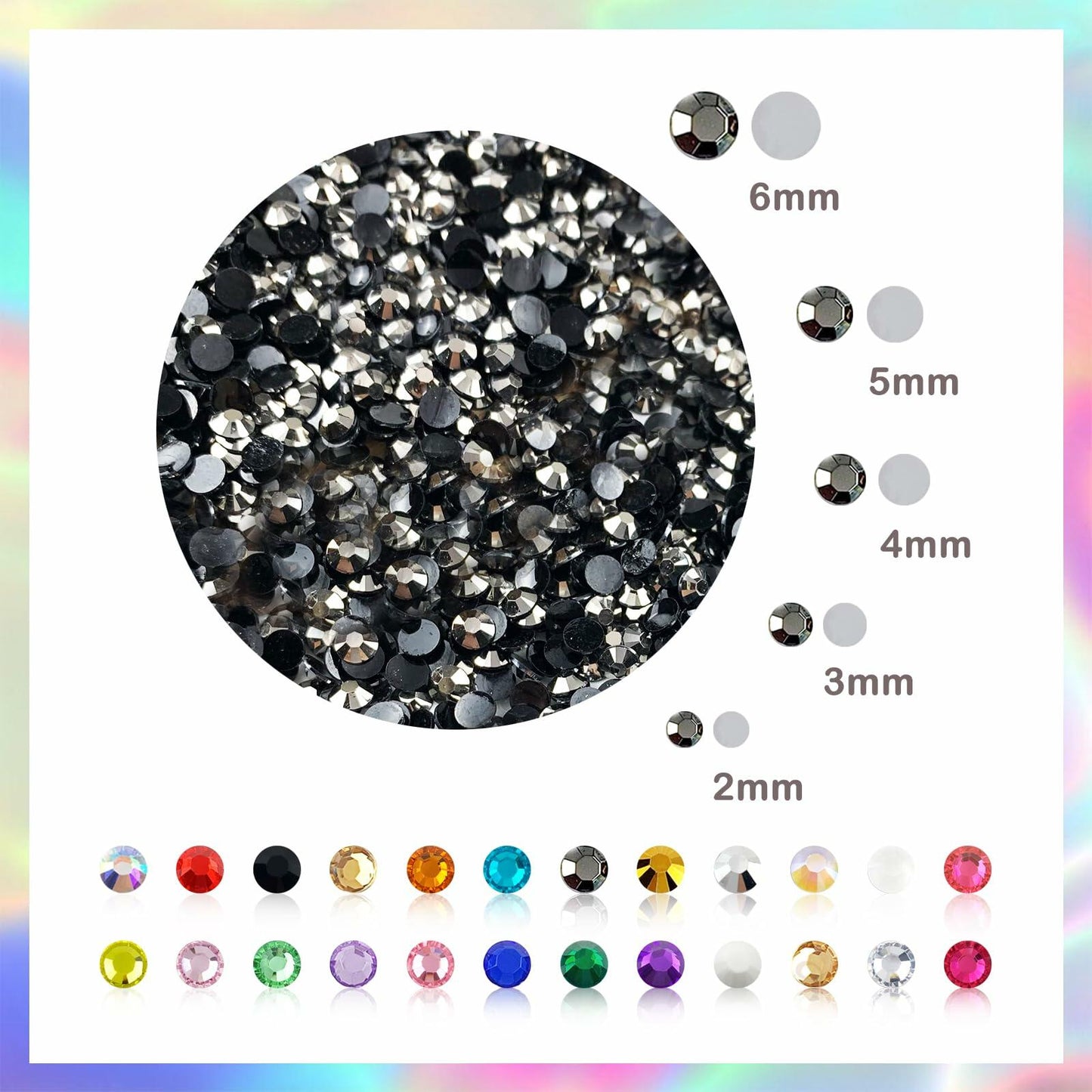 CLRDIVA Resin 3mm Transparent Coffee AB Flatback Rhinestones Bulk Gems