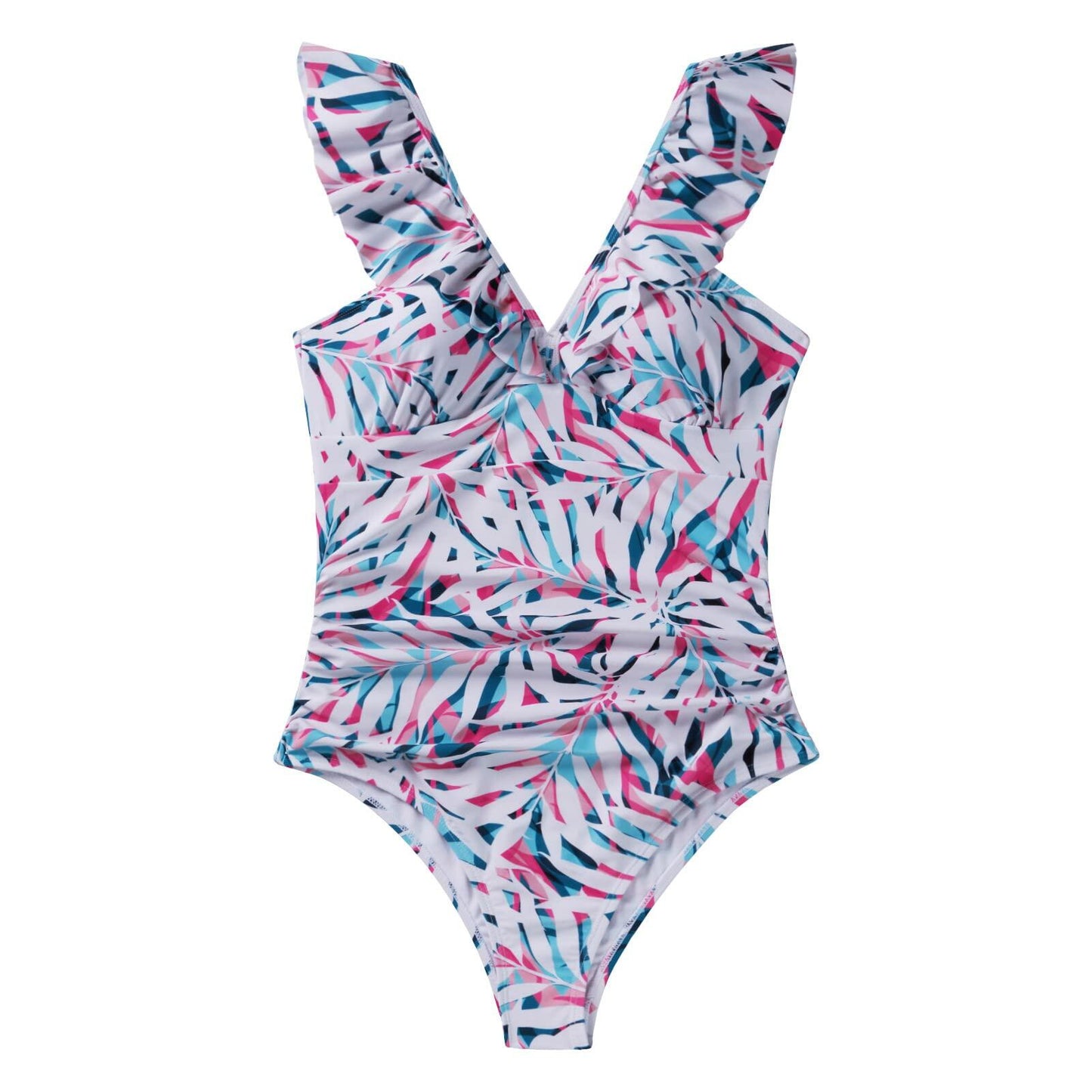 Wildbreath Women's One Piece Swimsuit Tummy Control V Neck Size M