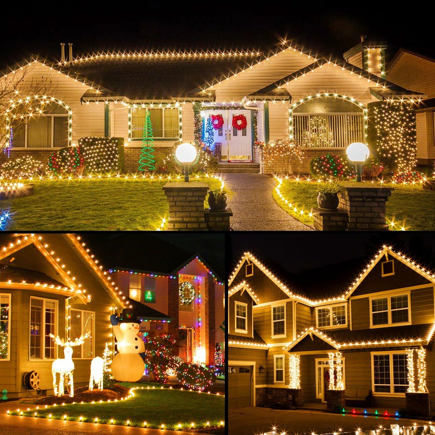 Brightown C9 LED Christmas String Lights 33ft 50 LED Warm White 2 Pack