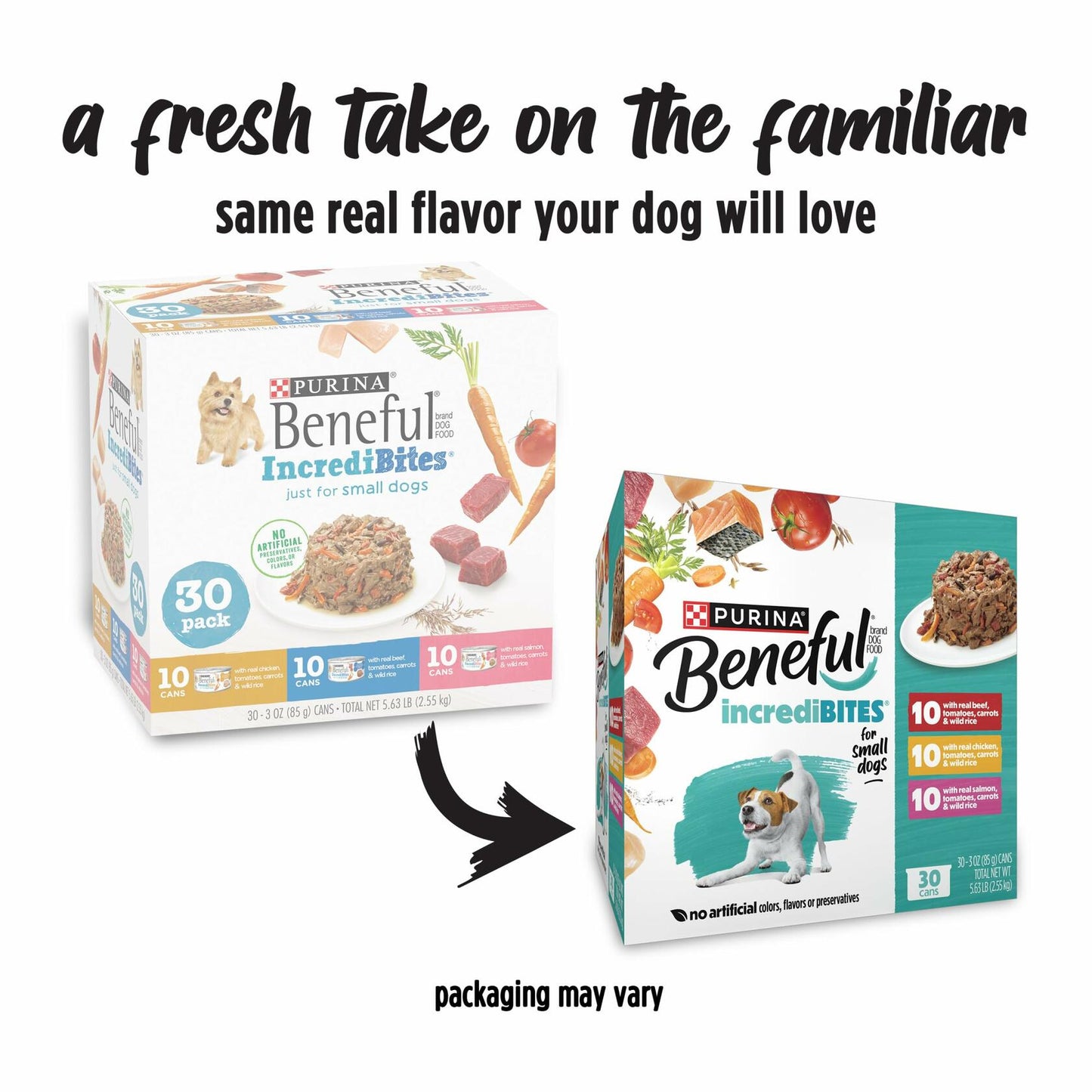BestBy03/25 Purina Beneful Small Breed Wet Dog Food Variety Pack 30x3oz
