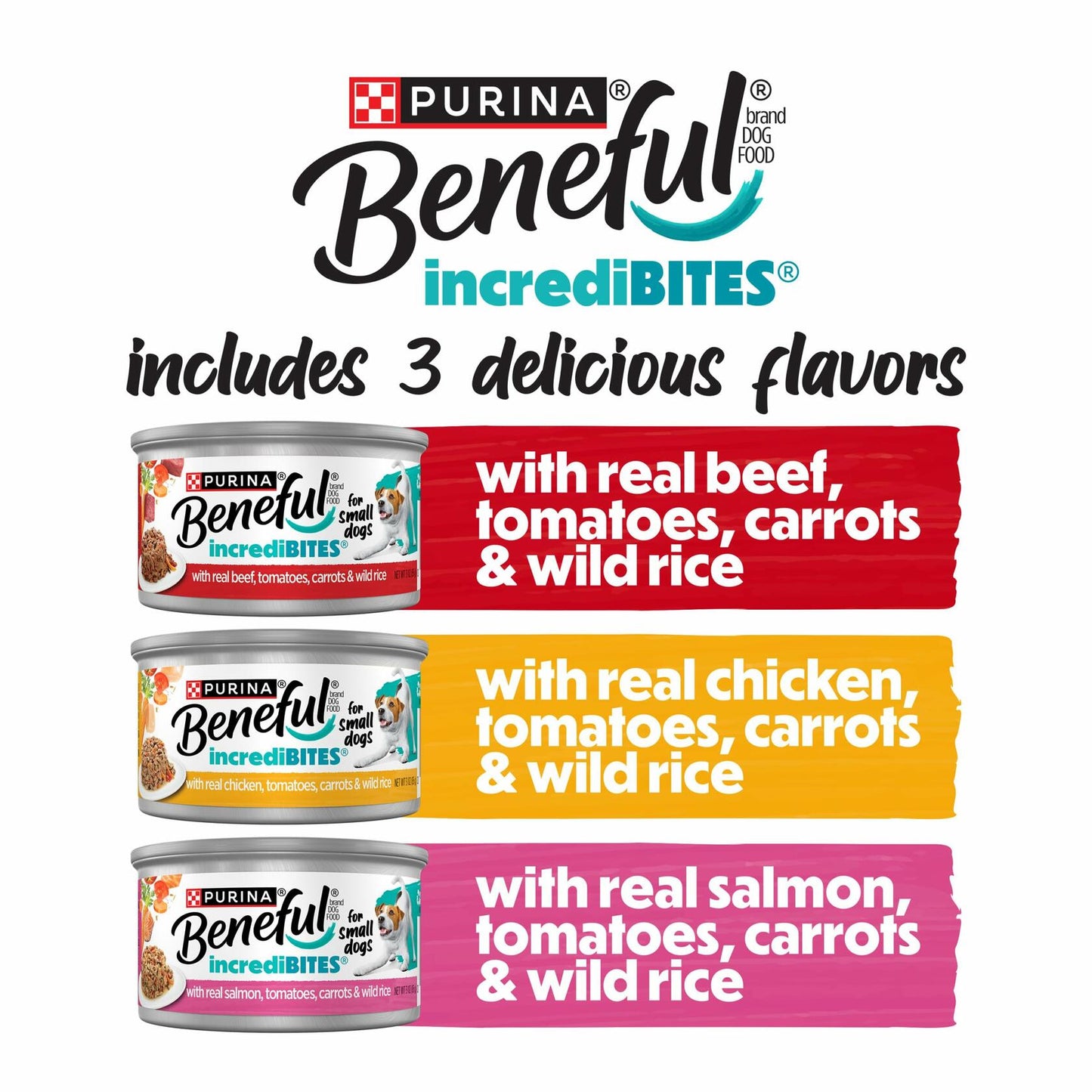 BestBy03/25 Purina Beneful Small Breed Wet Dog Food Variety Pack 30x3oz