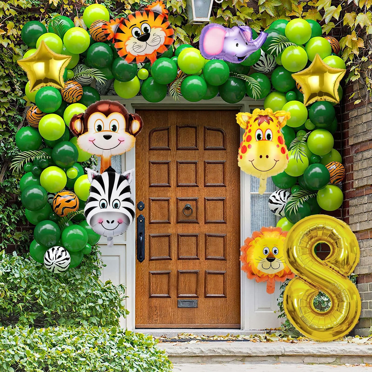 Jungle Safari Birthday Party Decorations 9 Pack Animal Balloons Boy