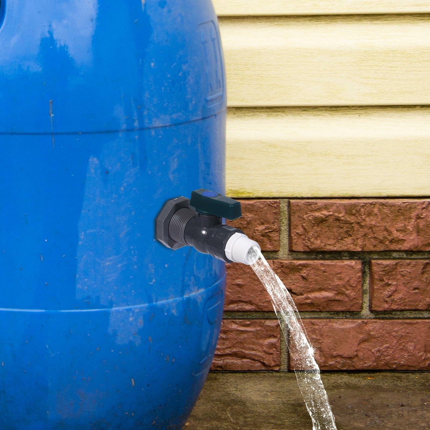 YASUOA Rain Barrel Spigot Kit Garden Hose Connector Water Supply 3/4" GHT