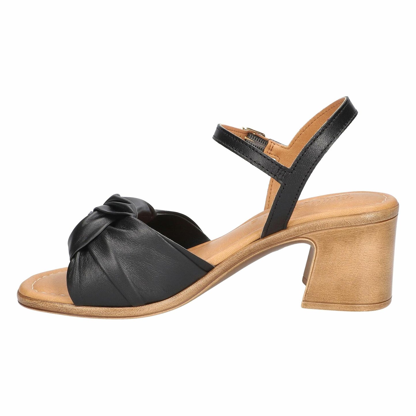 Bella Vita Women's Ave-Italy Heeled Sandal Black Italian Leather Size 10 Narrow