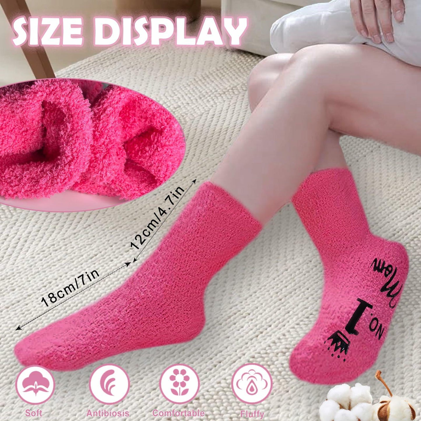 Ao Yee ZGL Mother's Day Gift Socks for Women Pink Size L
