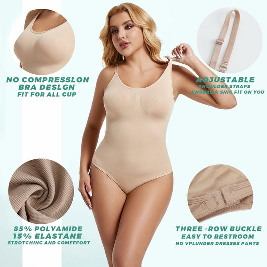 DEQIN Womens Seamless Tummy Control Full Body Shaper Jumpsuit Size Medium